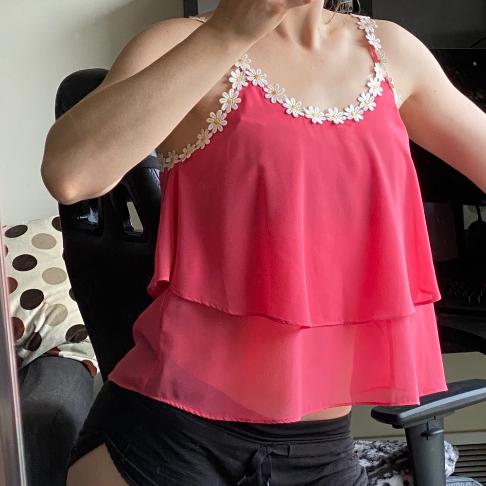 Layered daisy top